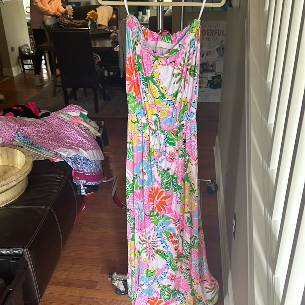Lilly Pulitzer strapless maxi dress